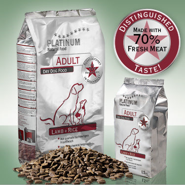 プラチナム ナチュラル ドライフード 成犬(アダルト)用ラム+ライス【グルテンフリー】