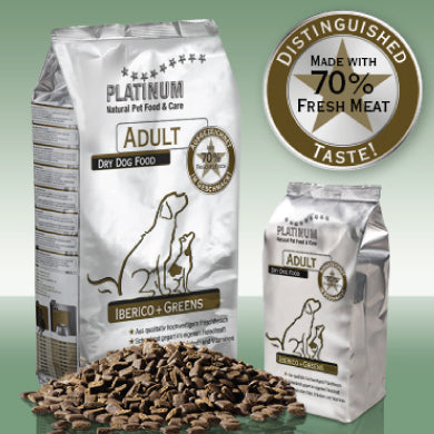 プラチナム ナチュラルドライフード 成犬(アダルト)用 イベリコ+グリーン