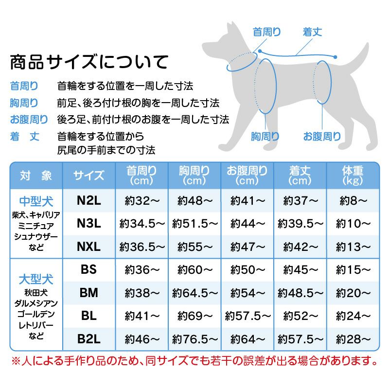 【レンタルサービスわんトライ便+】　術後服エリザベスウエア(男の子・女の子)【ダックス用・小型犬用・中型犬用】【14日間のみ】
